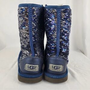 UGG Size 8 Blue Sequin EUC